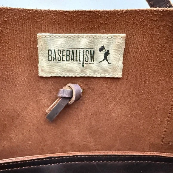 Baseballism EUC Vintage Glove Leather Large Tote in Dark Chocolate - Picture 6 of 9